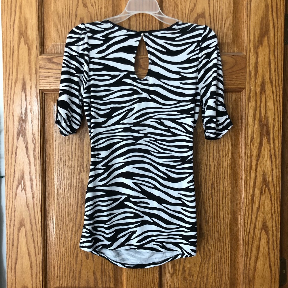 White House Black Market top. Zebra print. S. EUC. - Picture 3 of 4